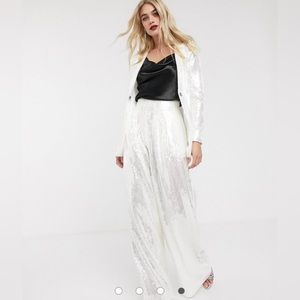 ASOS Sequin wide leg pants